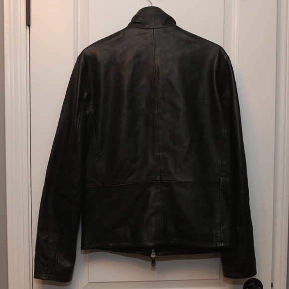 John Varvatos Dounle-Zip Leather Jacket - Picture 5 of 6